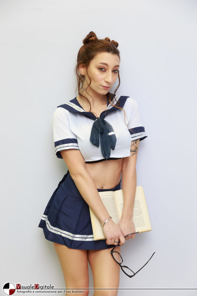 Sailor Fuku, il vestito alla marinara delle studentesse giapponesi modella Federica Mercurio MUA Ivana Napoli Hairtstyle Francesco Bruglieri Fotografia Michele Sabella